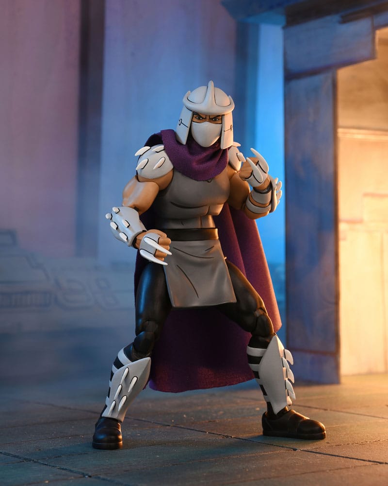 TMNT Cartoon: Shredder (Classic Colours) Ultimate 7 Teenage Mutant Ninja Turtles Scale Action Figure (Pre-Or, close-up detail