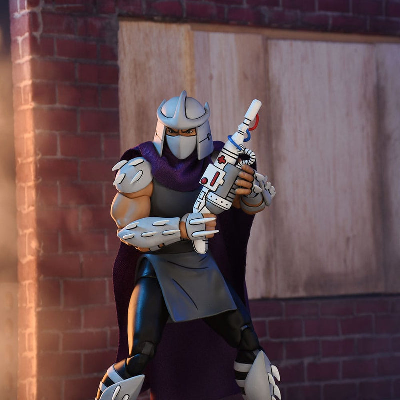 TMNT Cartoon: Shredder (Classic Colours) Ultimate 7 Teenage Mutant Ninja Turtles Scale Action Figure (Pre-Or, showing reverse