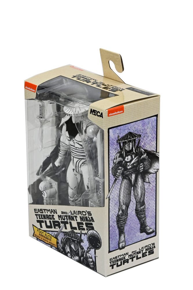 TMNT: (Mirage Comics) Foot Assassin Black & White 7" Scale Action Figure Teenage Mutant Ninja Turtles (Pre-Order September 2025)