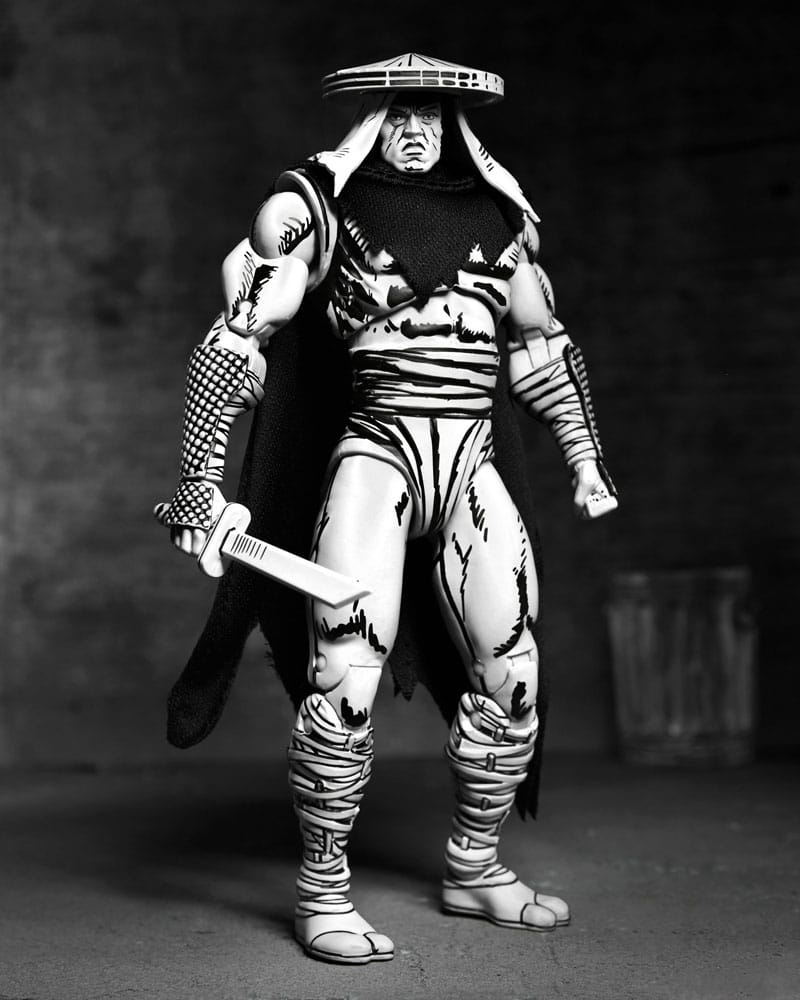 TMNT: (Mirage Comics) Foot Assassin Black & White 7 Scale Action Figure Teenage Mutant Ninja Turtles (Pre-Ord, size reference
