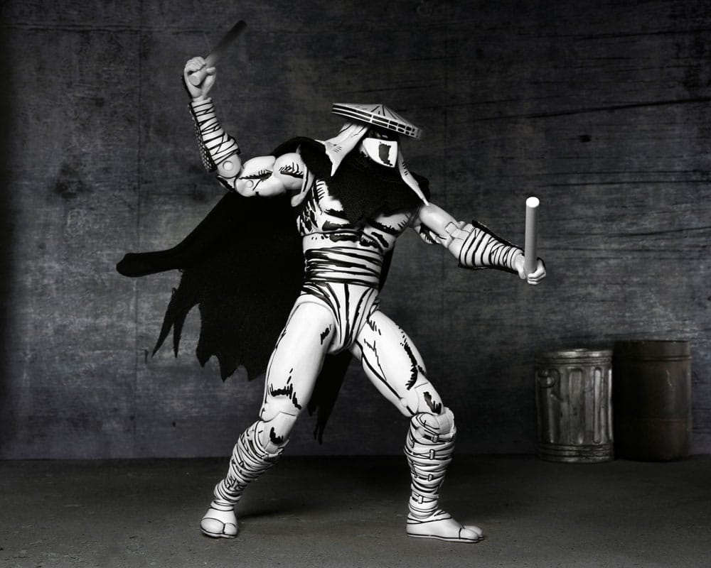 TMNT: (Mirage Comics) Foot Assassin Black & White 7" Scale Action Figure Teenage Mutant Ninja Turtles (Pre-Order September 2025)