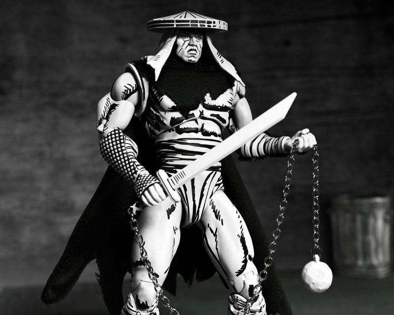 TMNT: (Mirage Comics) Foot Assassin Black & White 7 Scale Action Figure Teenage Mutant Ninja Turtles (Pre-Or, showing reverse