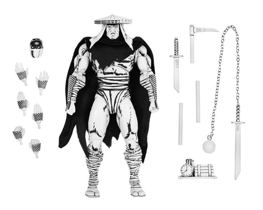 TMNT: (Mirage Comics) Foot Assassin Black & White 7" Scale Action Figure Teenage Mutant Ninja Turtles (Pre-Order September 2025)