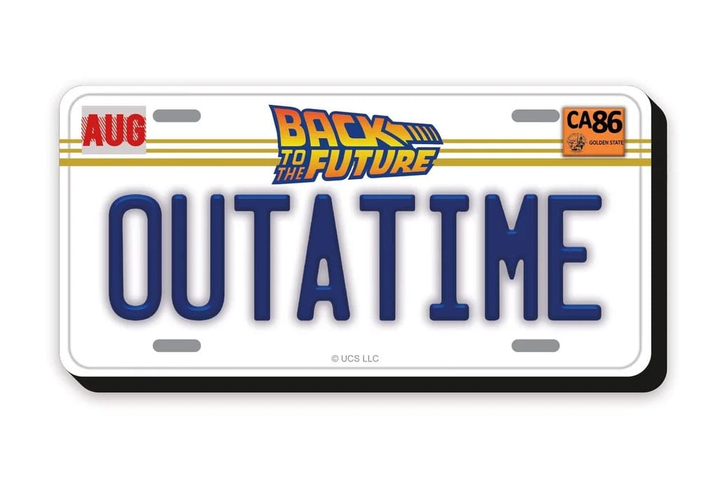 Back To The Future Outatime License Magnet