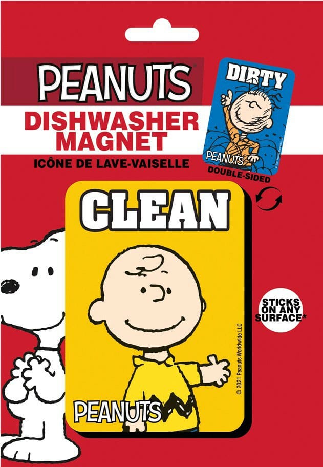 Peanuts Dishwasher Magnet Clean Dirty Indicator