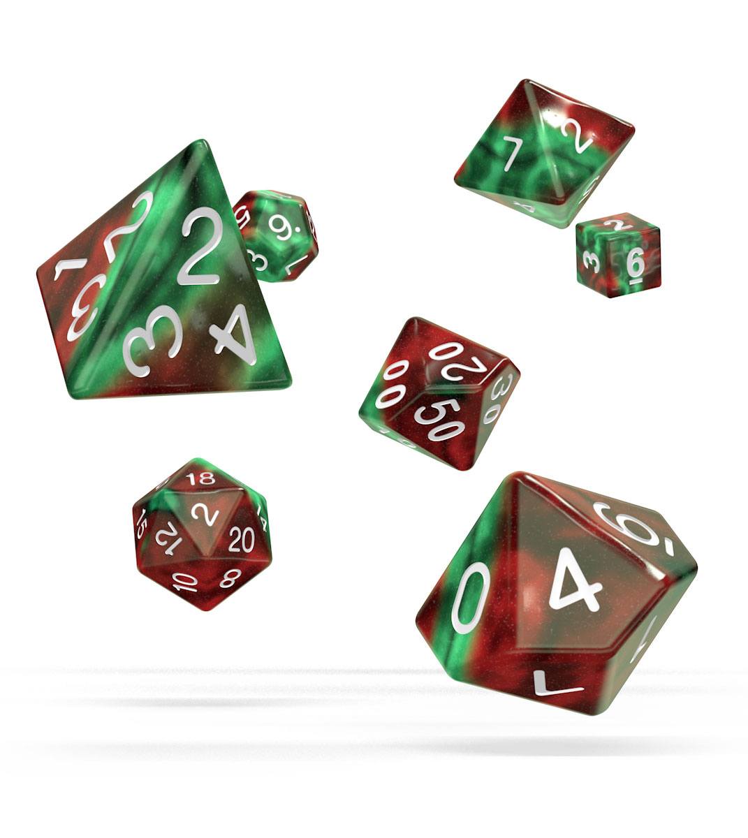 Oakie Doakie Dice Gemidice Bloody Jungle RPG Dice Set Pack of 7
