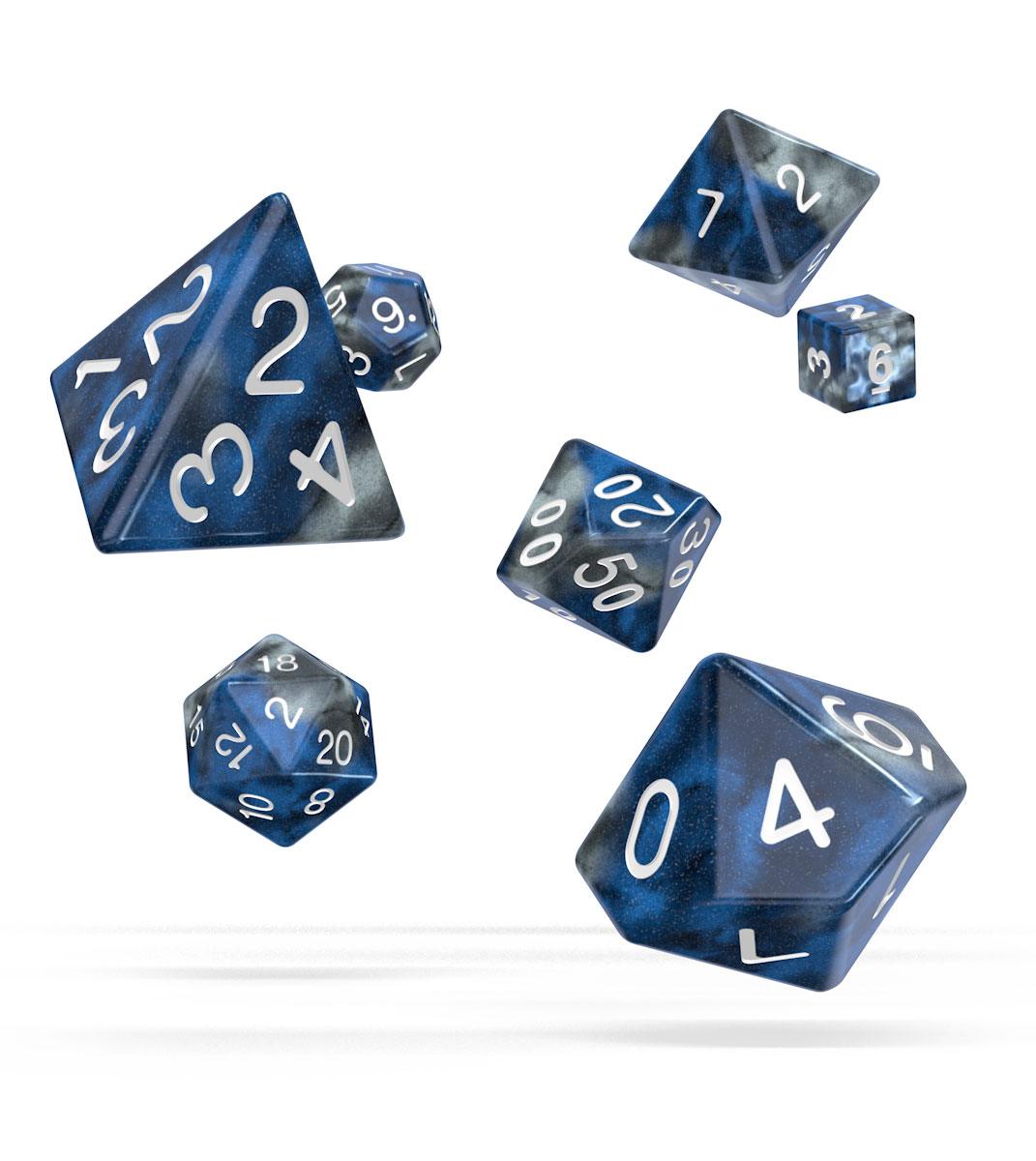 Oakie Doakie Dice Gemidice Liquid Steel RPG Dice Set Pack of 7