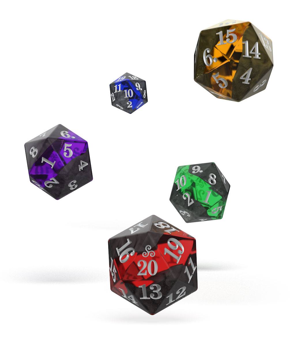 Oakie Doakie Dice D20 Spindown Enclave Dice Set Pack of 5