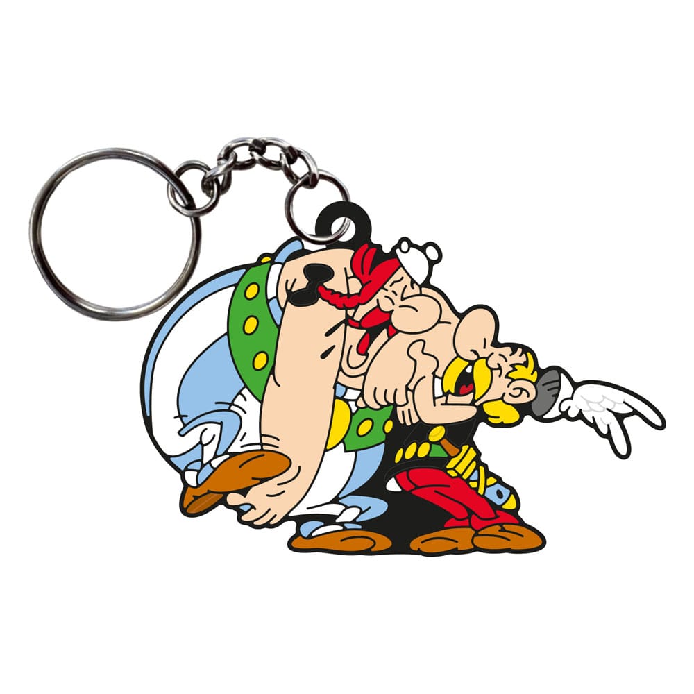 Bandai Asterix and Obelix Laughing Asterix Keychain 9 cm