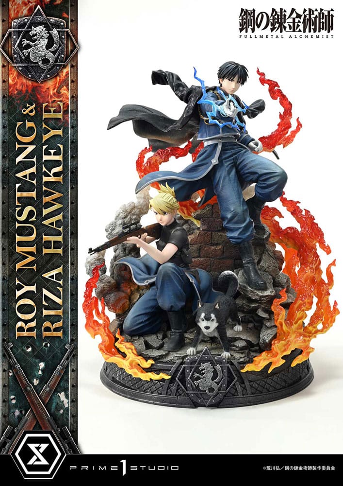 Prime 1 Studio Roy Mustang and Riza Hawkeye Fullmetal Alchemist Vinyl Figure 50 cm