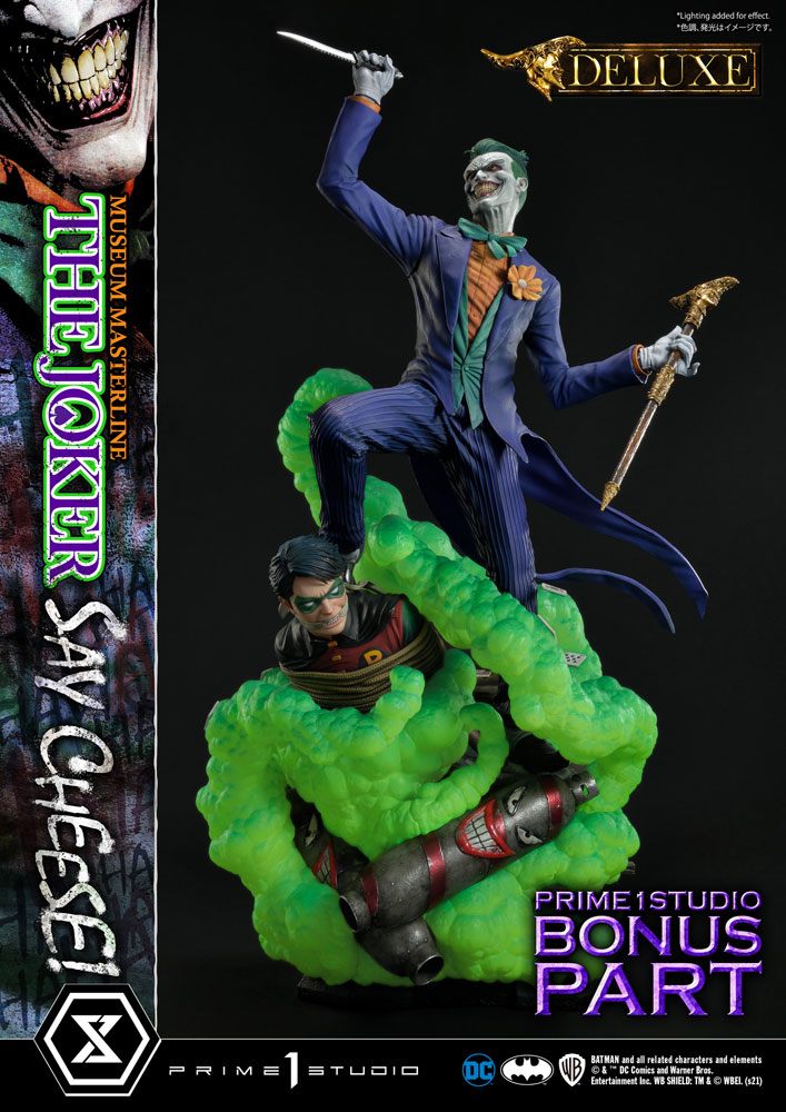 DC Comics The Joker Say Cheese Statue Deluxe Bonus Version 99 cm