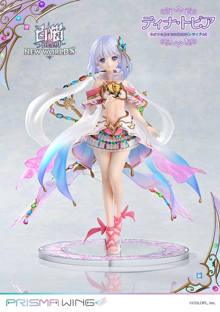 White Cat Project Tina Topia The 10 Billion Tridollars of Neon Island PVC Statue Prisma Wing 22 cm
