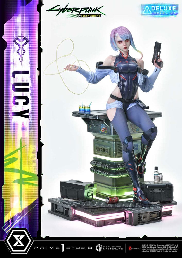 Cyberpunk Edgerunners Lucy Real Elite Masterline Series Statue Deluxe Version Fifty Centimeters