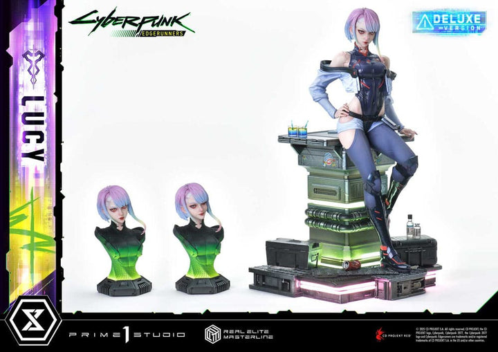 Cyberpunk Edgerunners Lucy Real Elite Masterline Series Statue Deluxe Version Fifty Centimeters