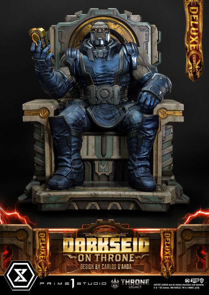 Justice League Comics Darkseid on Throne Design by Carlos DAnda Deluxe Version Statue Throne Legacy Series 65 cm