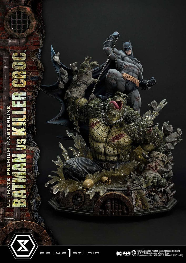 Batman Versus Killer Croc Statue Ultimate Premium Masterline Series 71 cm
