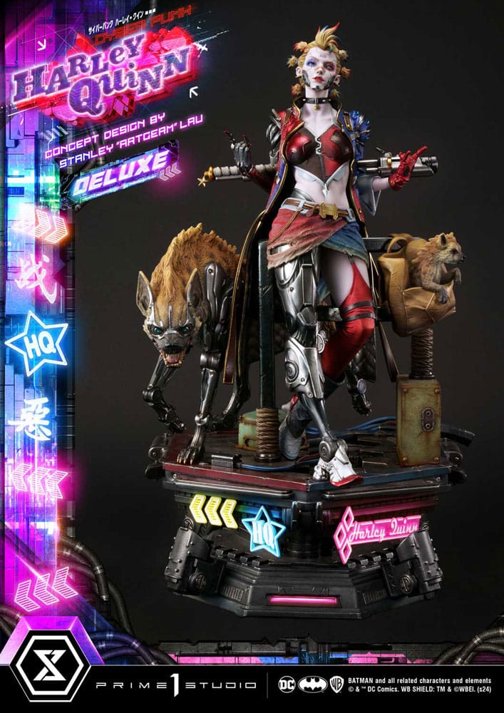 Cyberpunk Harley Quinn Deluxe Statue Batman Ultimate Premium Masterline Series 60 cm