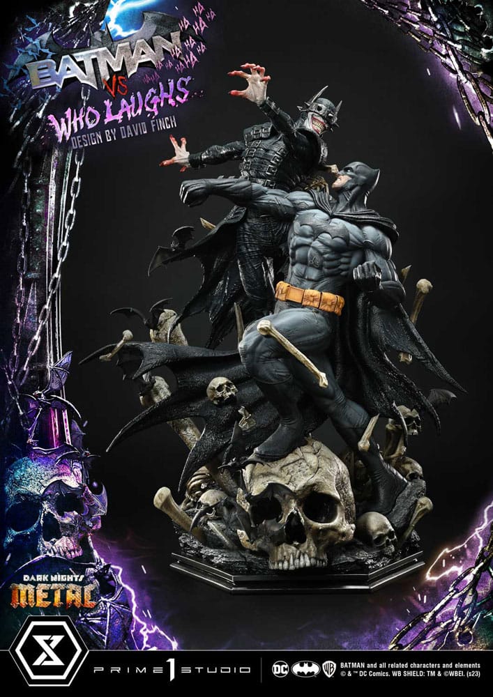 Dark Nights Metal Batman versus Batman Who Laughs Statue Ultimate Premium Masterline Series 67 cm