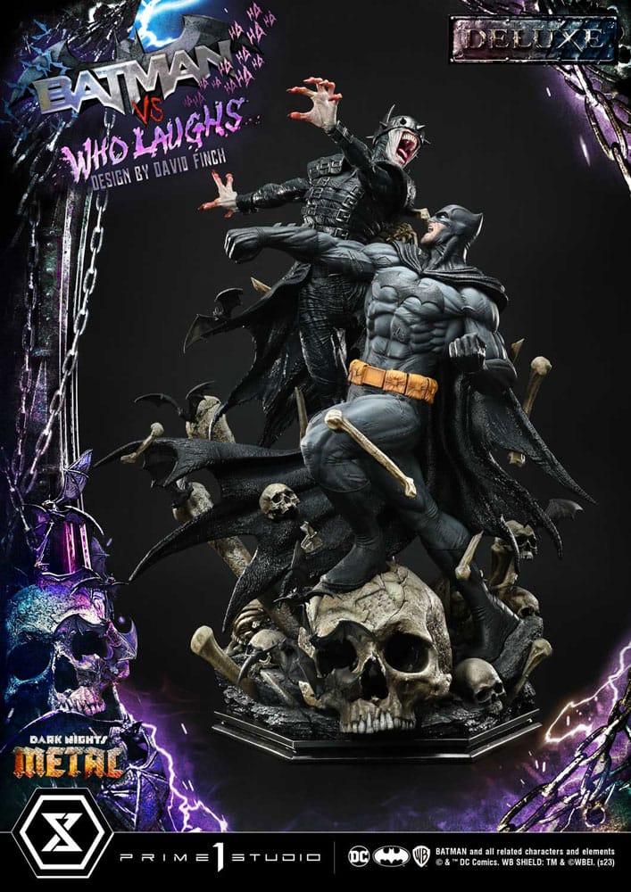 Dark Nights Metal Batman versus Batman Who Laughs Deluxe Bonus Version Statue Ultimate Premium Masterline Series 67 cm