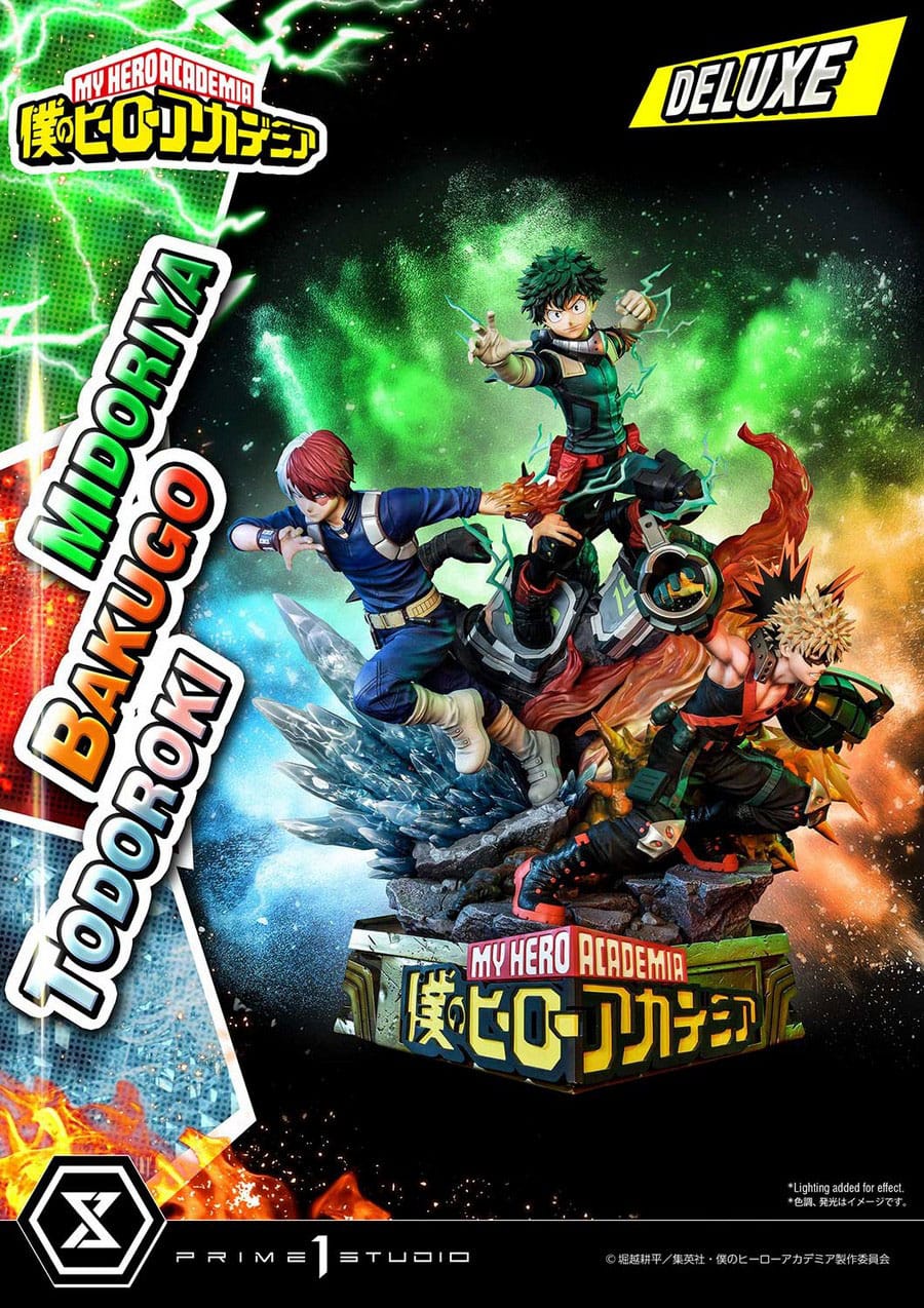 My Hero Academia Midoriya with Bakugo and Todoroki Deluxe Statue 1 to 4 Scale