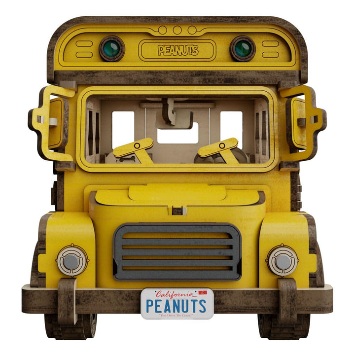 Peanuts Puremind Construction School Bus Model Kit