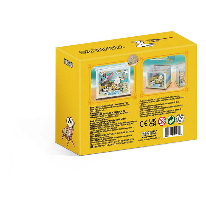 Peanuts Puremind DIY Construction Mini Scene Chilling at the Beach Kit