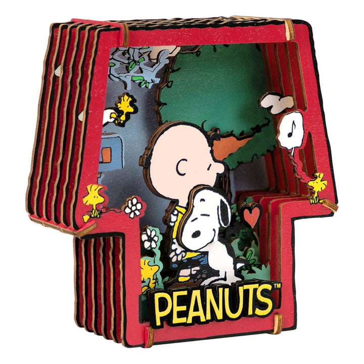 Peanuts Puremind Wooden Theater Healing Hug Model Kit