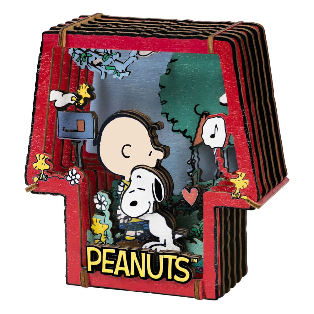 Peanuts Puremind Wooden Theater Healing Hug Model Kit