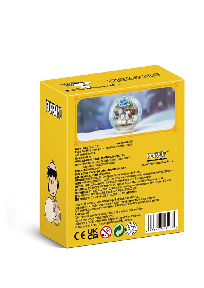 Peanuts Puremind Wooden Theater Globe Snow Drift Model Kit