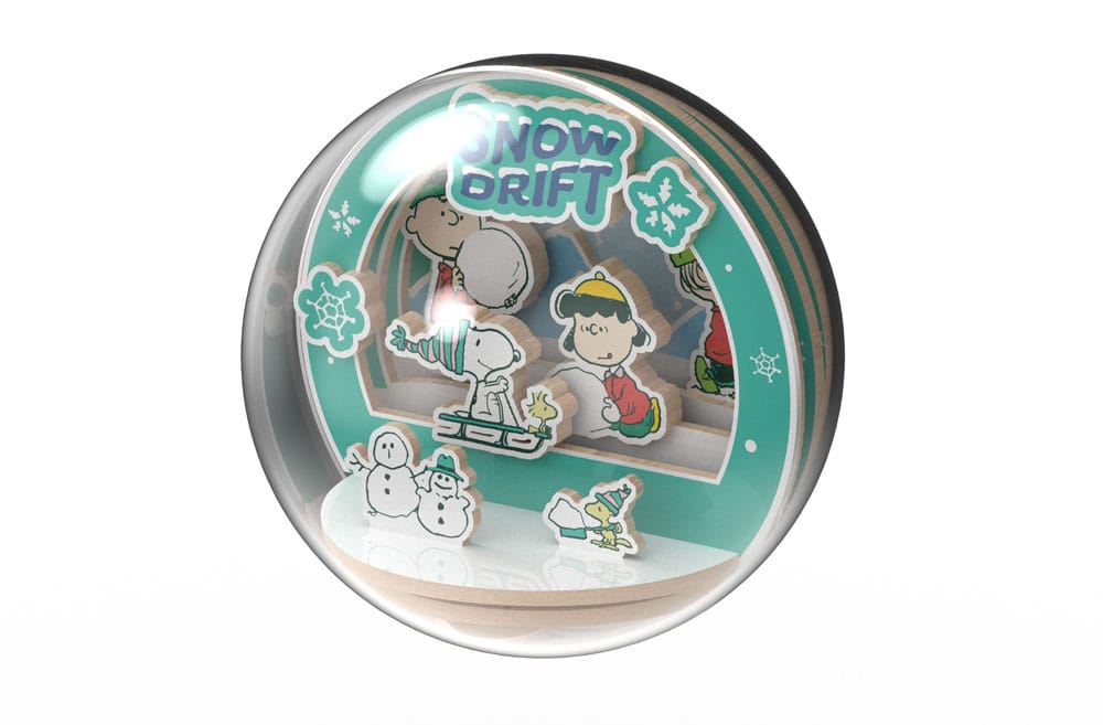 Peanuts Puremind Wooden Theater Globe Snow Drift Model Kit