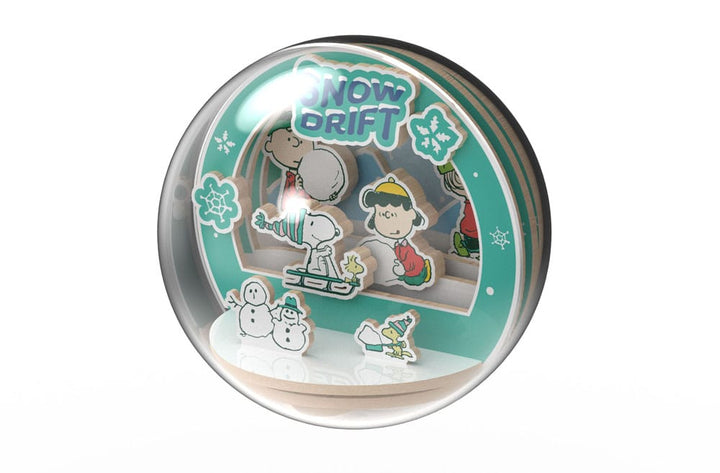 Peanuts Puremind Wooden Theater Globe Snow Drift Model Kit
