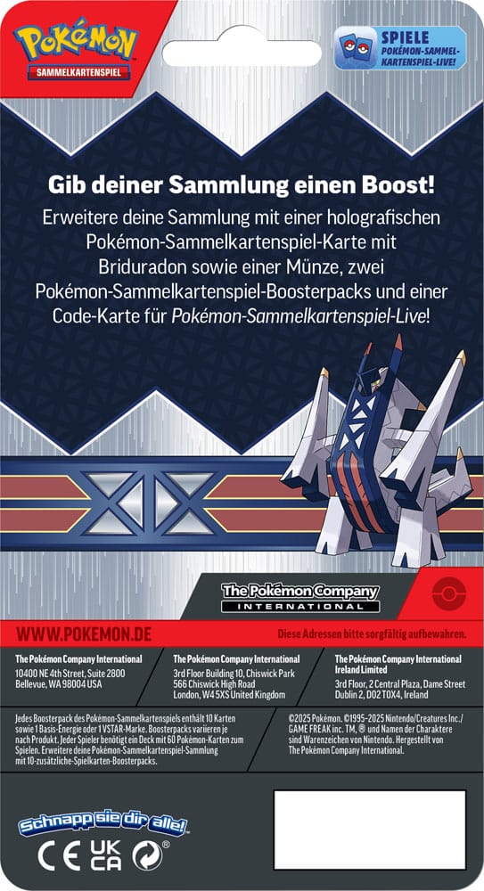 Pokemon Booster Pack 2 Pack German Version Trading Card Game