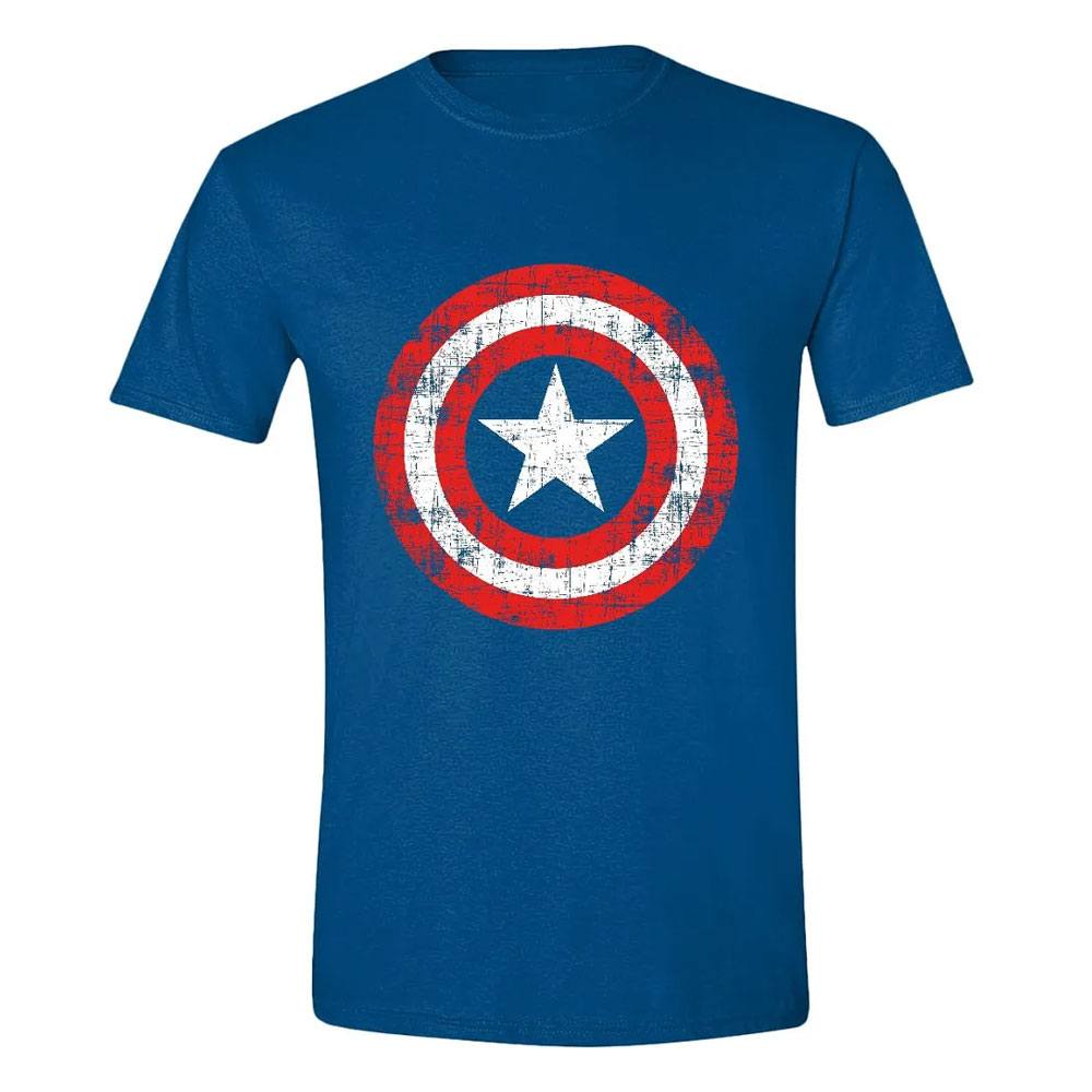 Marvel Captain America Cracked Shield T-Shirt Size S