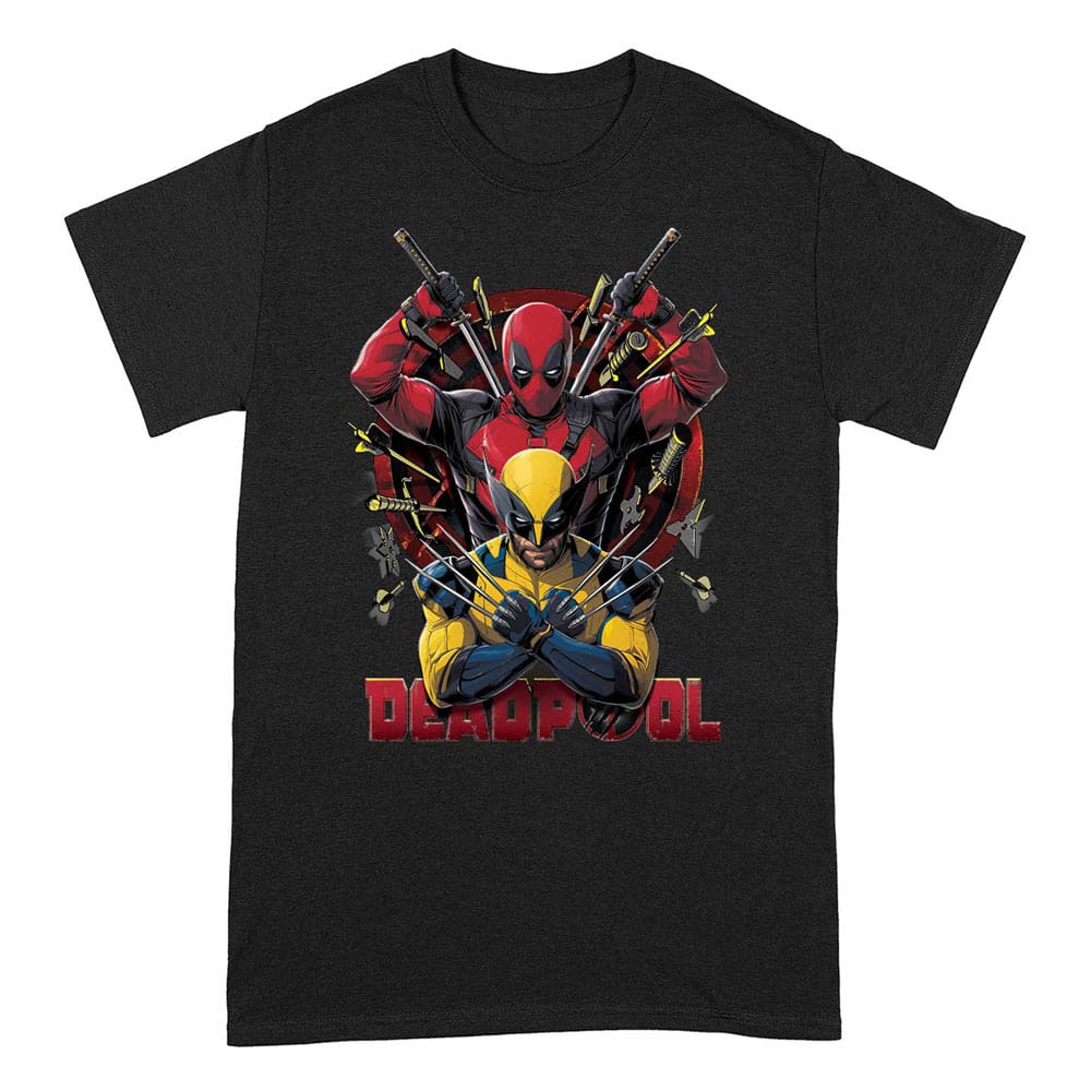Deadpool Deadpool and Wolverine Pose T-Shirt Size Medium