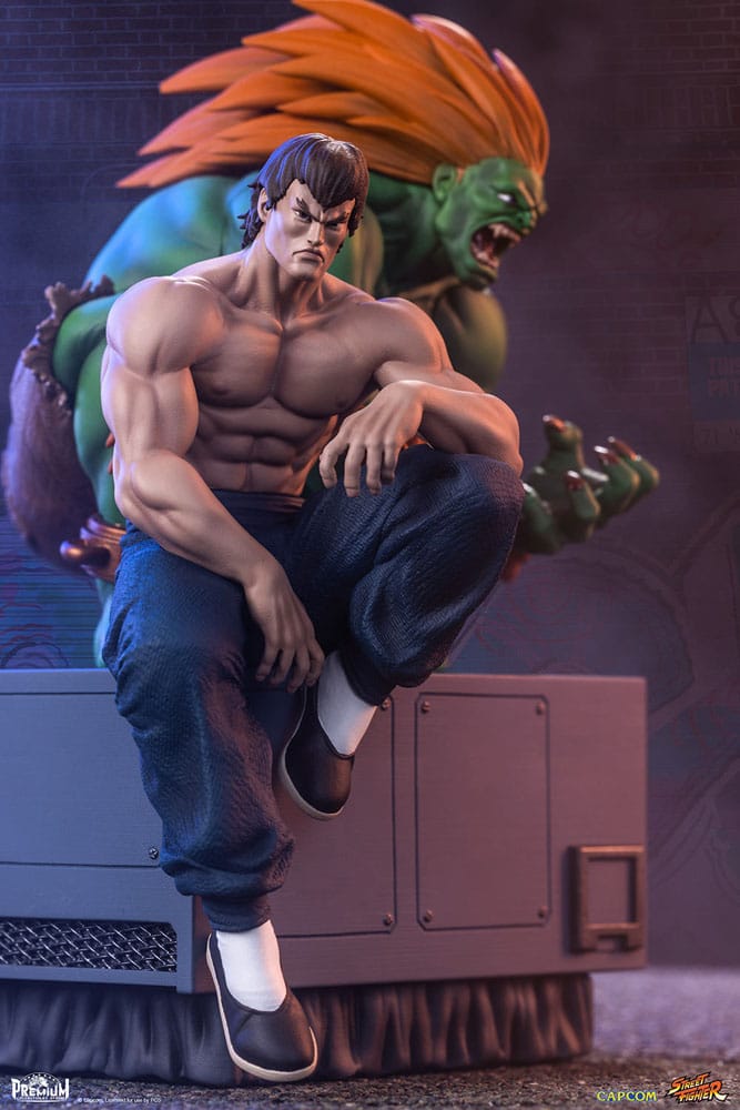 Street Fighter Blanka and Fei Long Street Fighter PVC Statues 1 to 10 Scale 21 cm