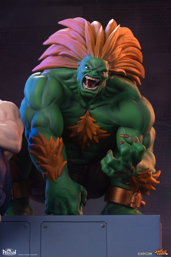 Street Fighter Blanka and Fei Long Street Fighter PVC Statues 1 to 10 Scale 21 cm