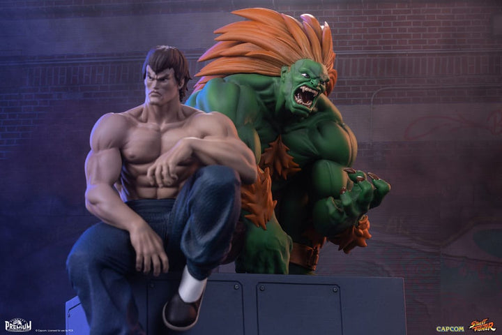 Street Fighter Blanka and Fei Long Street Fighter PVC Statues 1 to 10 Scale 21 cm