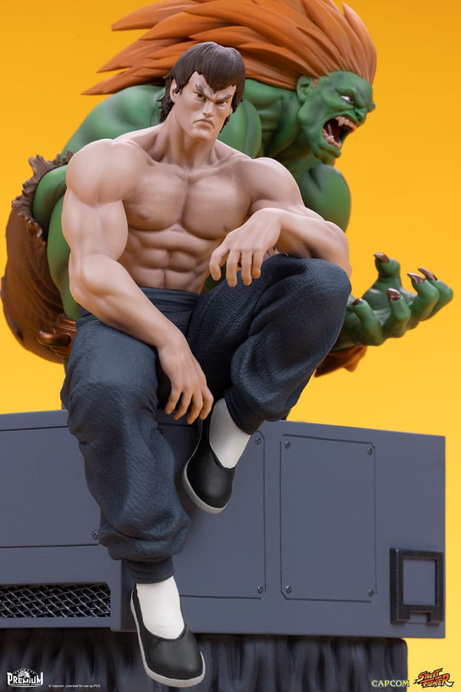 Street Fighter Blanka and Fei Long Street Fighter PVC Statues 1 to 10 Scale 21 cm