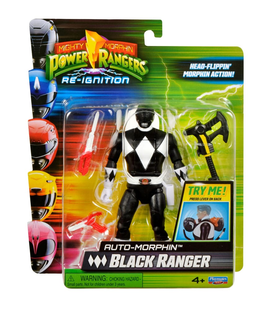 Mighty Morphin Power Rangers Auto-Morphin Black Ranger Action Figure
