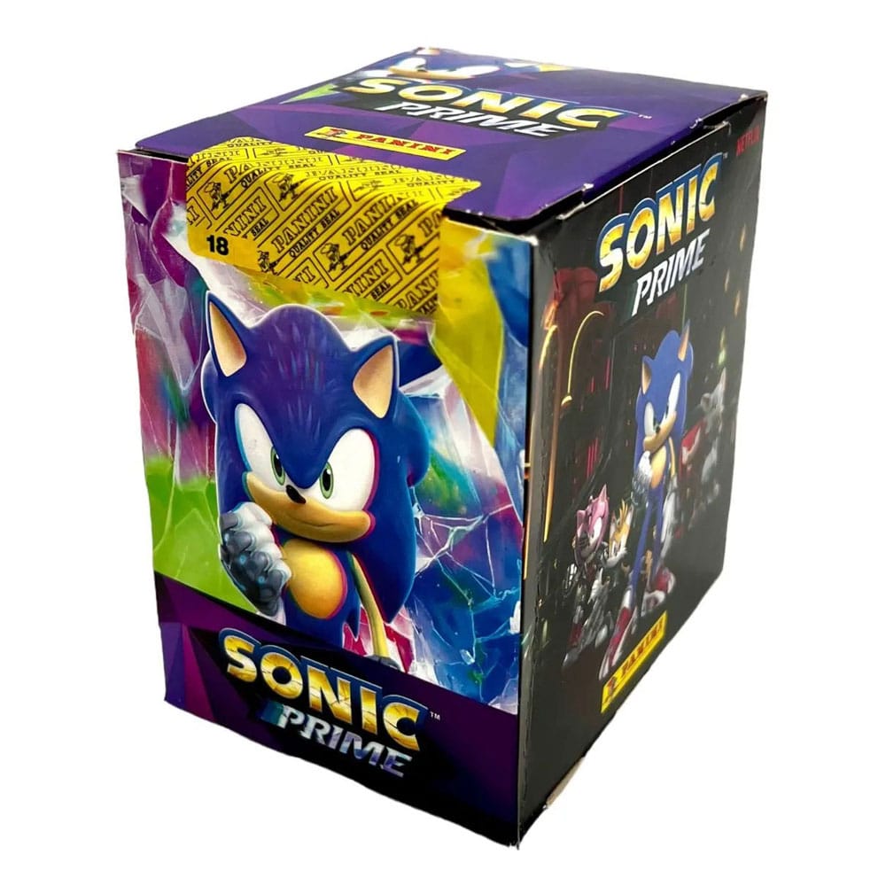 Sonic Prime Animated Series Sticker Pack Collection Display of 36