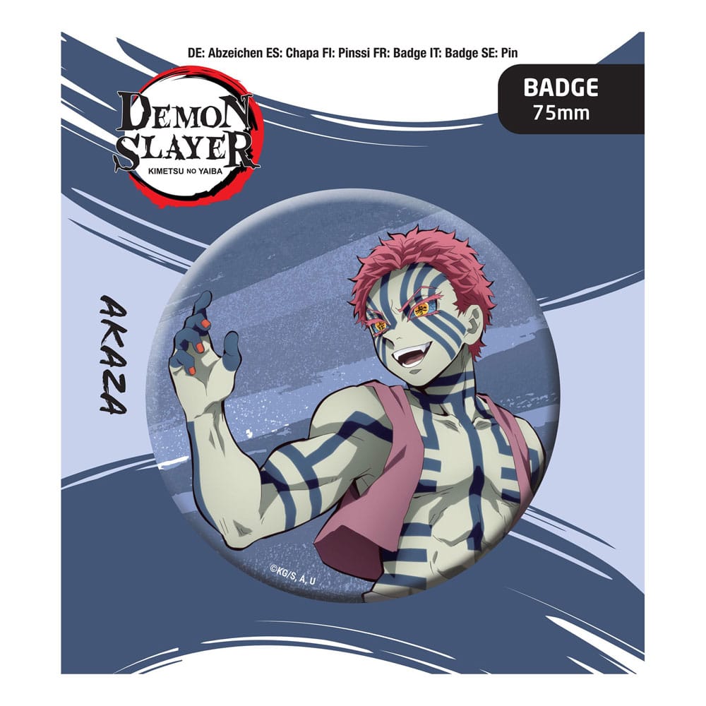 Demon Slayer Akaza Anime Button Badge