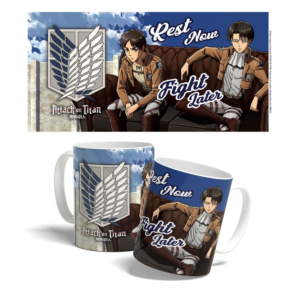 Attack on Titan Rest Now Fight Later Mug 325 ml