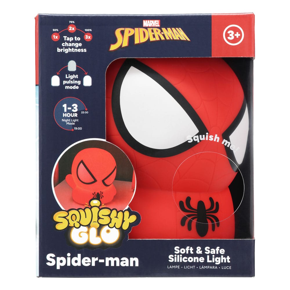 Marvel Spider Man Spider Man Squishy Glo Silicon Light 15 cm