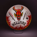 Netflix Official Stranger Things Hellfire Club Logo Light, close-up detail
