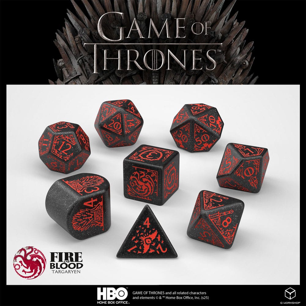 Game of Thrones Targaryen Game of Thrones Dice Set 8 D6