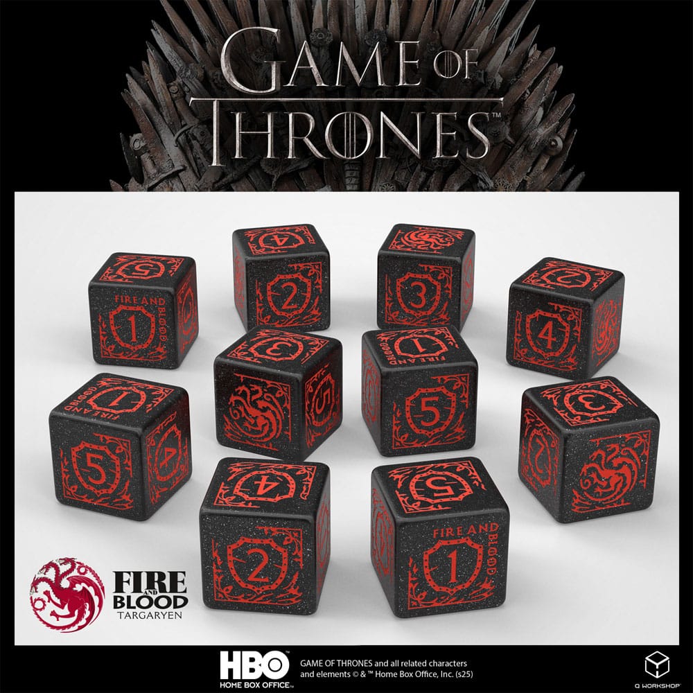 Game of Thrones Targaryen Game of Thrones Dice Set 10 D6