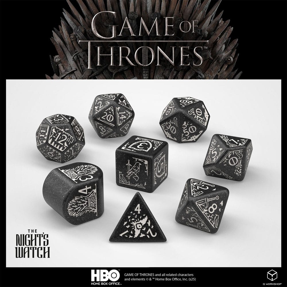 Game of Thrones Nights Watch Game of Thrones Dice Set 8 D6