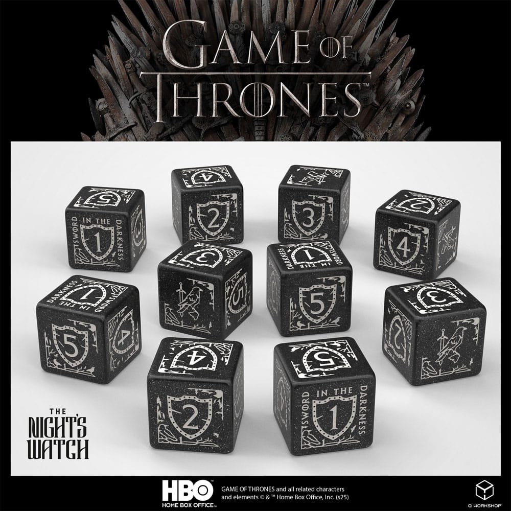 Game of Thrones Nights Watch Game of Thrones Dice Set 10 D6