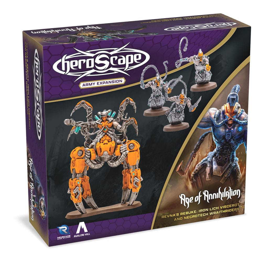 Heroscape Revnas Rebuke Iron Lich Viscerot Necrotech Wraithriders Rising Tide Expansion English Version