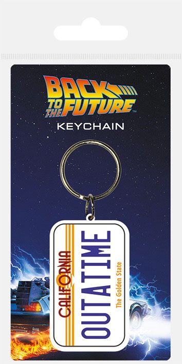 Back To The Future PVC Keyring License Plate